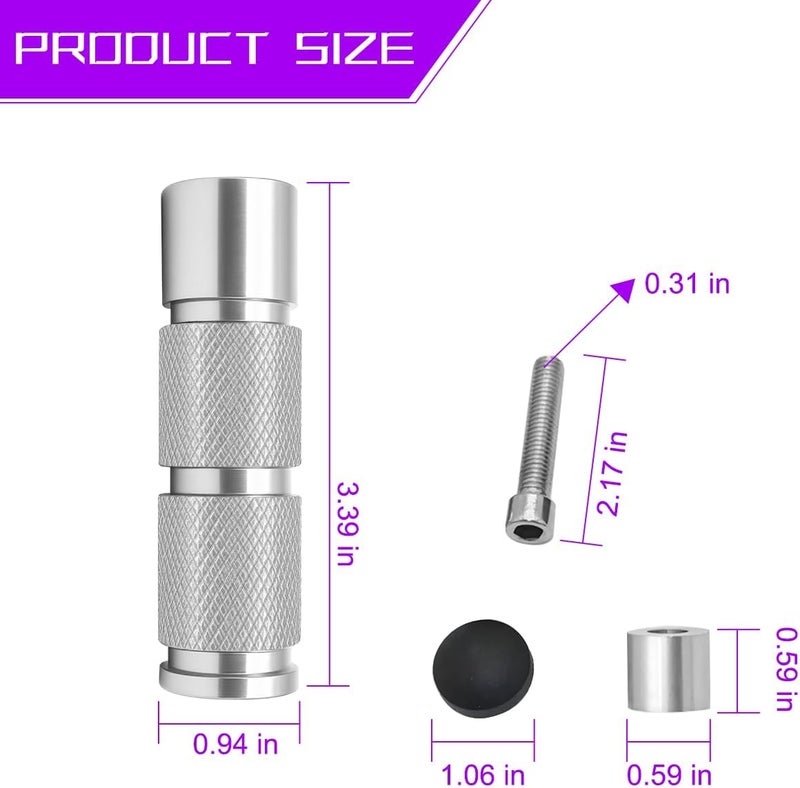 Sandfren 2PCS Motorcycle Foot Pegs, Aluminum M8 CNC Motorbikes Passenger Pedals Footrests, Motorbicycle Rearsets Footpeg Accessories, Universal for 8mm Install Hole Bicycle Dirt Bike (Silver) - Image 2